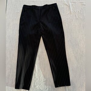 ***SOLD*** WHBM slim ankle pants black white pinstripe size 8